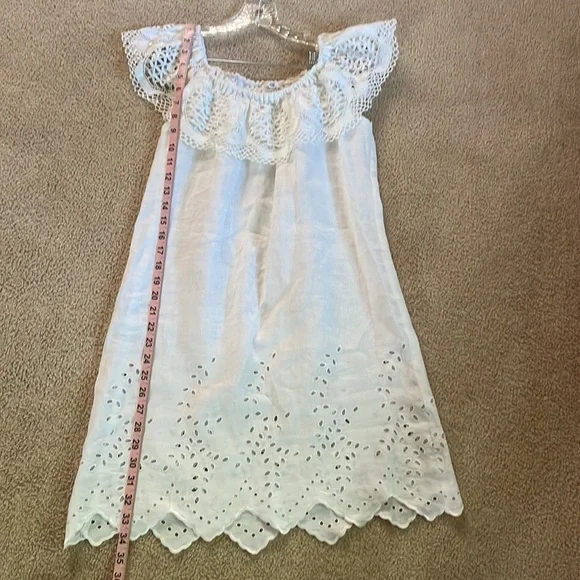Handmade linen & lace dress from Italy - Picture 12 of 14